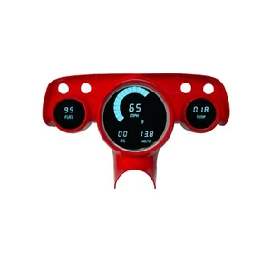 1957 Bel Air Digital Dash Panel Cluster Gauges TEAL LEDs - Picture 1 of 4