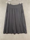 Pure Jill Womens Skirt Long Maxi Solid Gray Stretch Waist Soft Size Small Petite