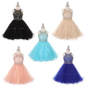 Flower Girls Princess Dresses Birthday Wedding Graduation Recital Pageant Dance - Picture 1 of 18