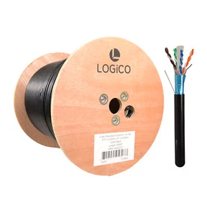 Cat6 Shielded Cable 1000ft STP/FTP Ethernet Direct Burial 23AWG CCA - Picture 1 of 6