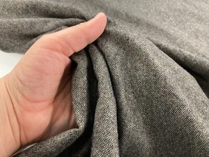 Brown Wool Fabric Plain Weave Truffle Woollen Winter Coat Dressmaking Fabric - Picture 1 of 15