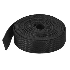 Lightweight Polypropylene Webbing Strap 1 1/2" 10 Yard Backpack Black - Picture 1 of 5