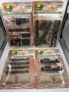 The Ultimate Soldier Set Of 4 Weapon Sets! AT4/Dragon Anti-Tank, TOW, MK-19 New!