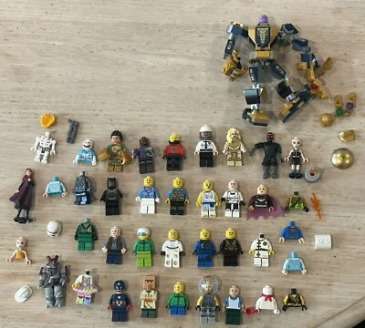 HUGE Lego Minifigure Figure Lot and parts Marvel, DC, Hulk, Thanos, & more! - Image 1 of 4