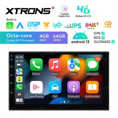 XTRONS 2Din 7" Android 14 8-Core 4+64GB Car Stereo GPS Radio DSP Head Unit - Image 1 of 4