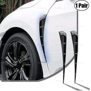 2pcs Glossy Black Car Side Fender Vent Air Wing Cover Trim Accessories Car parts - Picture 1 of 15
