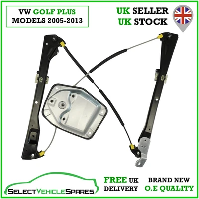NEW VW GOLF PLUS DRIVERS SIDE RIGHT FRONT WINDOW REGULATOR 2005-2013 - Image 1 of 4