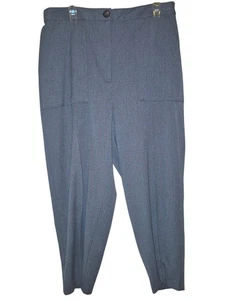 Zara Women's Grey High Rise Tapered City Barrel Carrot Trousers Pants Sz XL - Picture 1 of 4