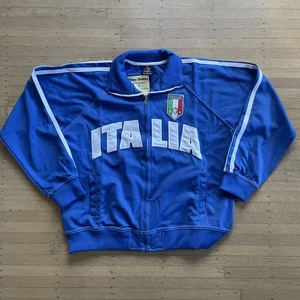 Vintage Italia Italian Soccer Track Jacket Full Zip Blue Sportswear BRANDNEU - Bild 1 von 8