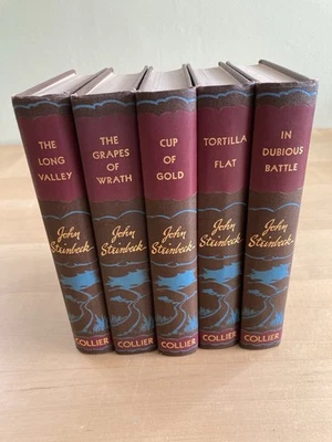 Vintage John Steinbeck Collier 1936-1939 Set Of 5 Classic Hardcover Books - Image 1 of 4