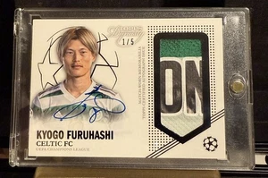 2023 Topps Dynasty UCL Kyogo Furuhashi Black 1/5 Patch Auto Celtic FC Japan - Picture 1 of 2