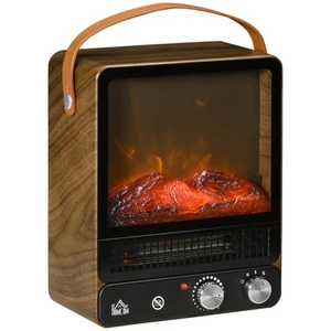 Chimenea Eléctrica Chimenea de Pie con Temperatura Ajustable Llamas Realistas - Imagen 1 de 10