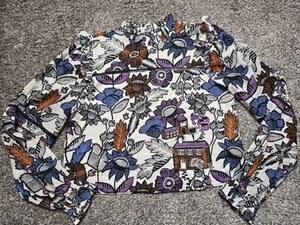 Scotch & Soda Girls Floral Organic Cotton Top Sleeves Ruffles Dressy Size 16 - Picture 1 of 11