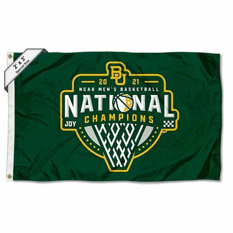 Baylor BU Bears College Basketball 2021 National Champions 2'x3' Flag Cover