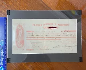 Very Rare Old Bank Draft payable to Famous Filipino Artist Felix R. Hidalgo 1874 - Picture 1 of 6