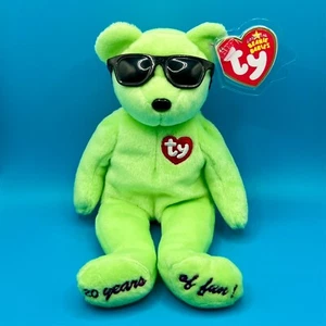 TY Beanie Baby - DIVERSIÓN DE VERANO el Oso (VERDE - Atlanta Gift Show Excl) - Imagen 1 de 1