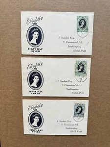 Aden and States 1953 QEII Coronation FDC Set=Aden +Quaiti +Kathiri +B&W Cachet - Picture 1 of 2