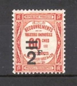 FRANCE STAMP TIMBRE TAXE YVERT N° 54 " 2F SUR 60c ROUGE " NEUF xx LUXE A119 - Picture 1 of 1