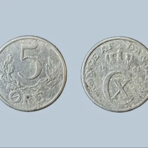 1941 Denmark 5 Øre KM# 834 German Occupation Christian X - Aluminum Coin - Picture 1 of 2