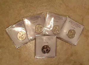 LOT of 5 SILVER Plated Half Sheqel 1/2 Shekel Ancient Lion of Megiddo Coins - Picture 1 of 1