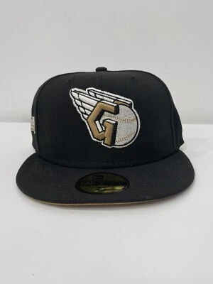 Boné ajustável Cleveland Guardians New Era trigo preto liga principal de beisebol tamanho 7 1/8 - Imagem 1 de 4