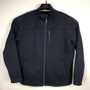 Smartwool Hudson Trail Fleece Full-Zip Jacket Men's XXL Navy Blue Collared - Picture 1 of 12