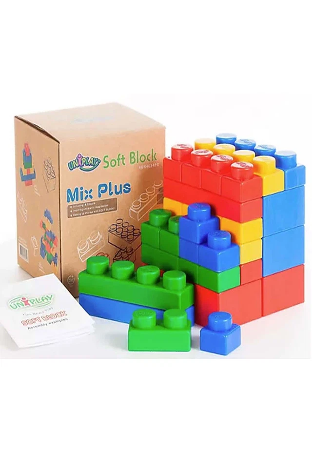 UNiPLAY Mix Soft Building Blocks 34-Piece UN403 4PR One Size - Image 1 of 1