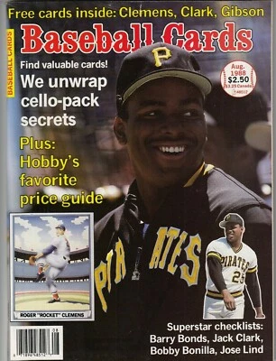 Barry Bonds Cover Baseball Card Magazine Aug 1988 Issue 3 Cards Included Lot B - Image 1 of 2