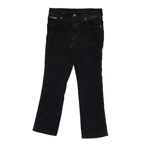 Wrangler Texas Stretch Black Straight Corduroy Jeans UK Men's M W32 L30 CC821 - Picture 1 of 4