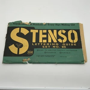 Stenso Schriftführungs-Set Nr. 94 1954 - 4 Zoll hohe Buchstaben Zahlen Vintage - Bild 1 von 16