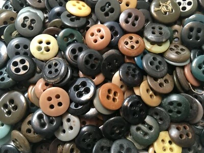 100 VTG lot trouser pant buttons 4 hole - Image 1 of 4