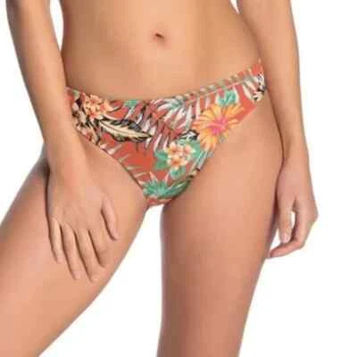 THE BIKINI LAB NWOT S Tropical Oasis Floral Hibiscus Hipster Ruched Swim Bottom - Image 1 of 3