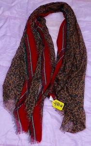 ZARA 100 % POLYESTER LEICHTES TUCH SCHAL GRÖSSE M, 80 X 43 ZOLL - ETIKETT. NO. 480W - Bild 1 von 6