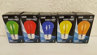 Feit Electric Sign Lamp Assortes Colors Standard Base 11 Watt / 130 Volts - Image 1 of 2