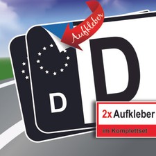 2x Nummernschild Kennzeichen EU Deutschland Auto Aufkleber Tuning Sticker