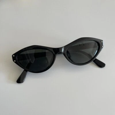 Authentic New Vintage women's 90s black Mini Cat Eye sunglasses - Image 1 of 2