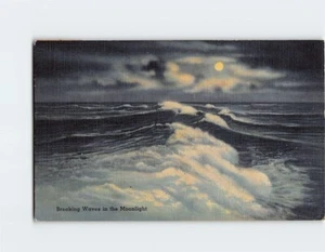 Postkarte Wellen brechen im Mondlicht - Bild 1 von 2