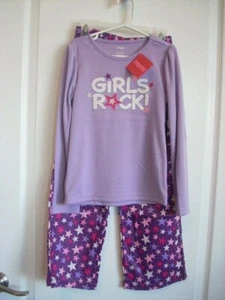 GYMBOREE Purple Stars GIRLS ROCK ! Pjs Pajamas Girl Size 7 NWT - Fall Winter - Picture 1 of 11