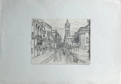 City View Venice Houses on Canal Gondolas Bridge Campanile San Marco - Image 1 of 4