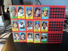 1981 Topps scratch offs 5 panels Carew Monitor Cooper Trammel & more