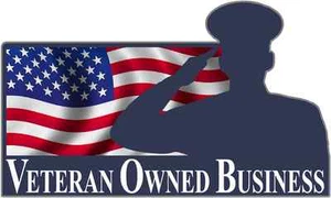 Veteran Owned Business Sticker Decal Army Navy Air Force Marines Retired 3" x 5" - Picture 1 of 1