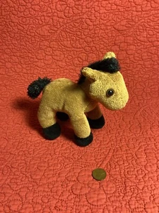 Pequeño 5" Unipak Bay marrón negro caballo pony peluche - Imagen 1 de 5