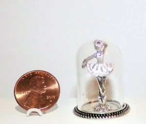 ¡Nuevo! Estatua de bailarina en miniatura escala 1:12 escala 1:12 manto cúpula de vidrio + - Imagen 1 de 12
