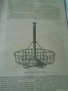 Appareil nouveau pour faire cuire les oeufs Gravure Print 1868 - Foto 1 di 1