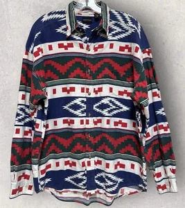 Vtg 90’s Structure Southwestern / Aztec Print Button Shirt Med. 24”x29” Western - Picture 1 of 4