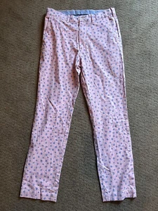 Vintage Polo Ralph Lauren Golf Pants 30x32 Pink Ladybug Pattern NICE! - Picture 1 of 8