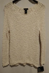 Signature Studio Damen Pullover Strukturstrick Haferflocken Beige Medium Neu mit Etikett - Bild 1 von 6