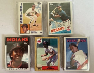 Cleveland Indians 1984-88 Topps base team sets (5 set lot w/2 HOFers + Carter) - Picture 1 of 1