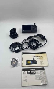 Garmin StreetPilot III Automotive Mountable GPS System With Manual & Accessories - Picture 1 of 6