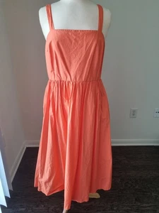 Damenkleid Koralle XXL 100% Baumwolle ungefüttert mit Taschen - Bild 1 von 16